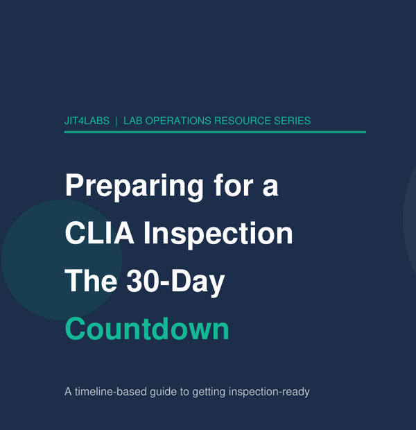 Preparing for a CLIA Inspection The 30-Day Countdown